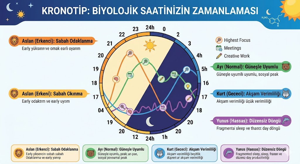 kronotip nedir, biyolojik saat, zaman yönetimi teknikleri, verimli çalışma saatleri